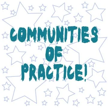 Text sign showing Communities Of Practice. Conceptual photo group of showing who イラスト素材