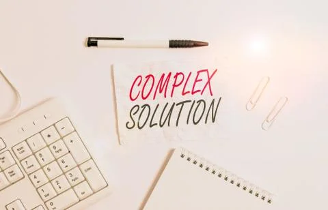 Text sign showing Complex Solution. Conceptual photo significant ideas that are Foto stock