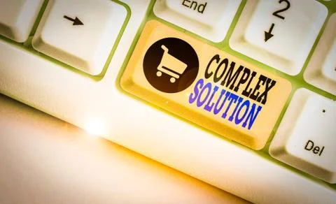 Text sign showing Complex Solution. Conceptual photo significant ideas that are Foto stock