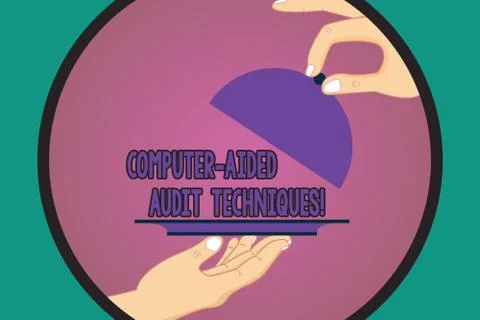 Text sign showing Computer Aided Audit Techniques. Conceptual photo Using Stock Illustration