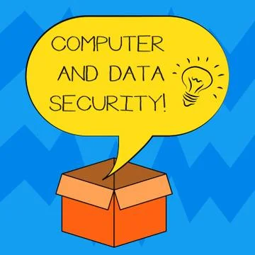 Text sign showing Computer And Data Security. Conceptual photo Online software Stock Illustration