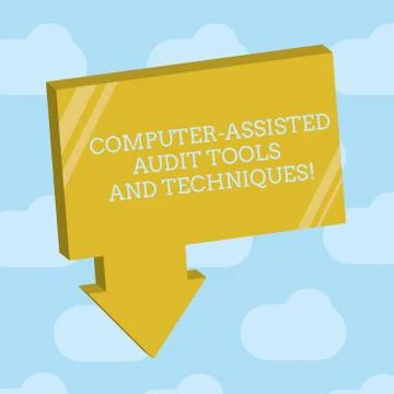 Text sign showing Computer Assisted Audit Tools And Techniques. Conceptual photo Stock Illustration