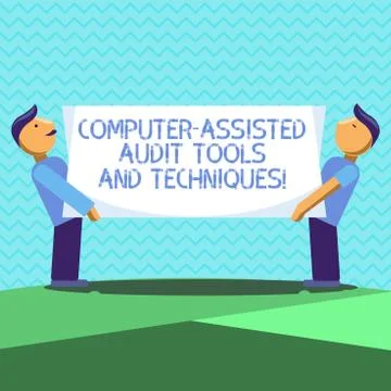 Text sign showing Computer Assisted Audit Tools And Techniques. Conceptual photo Stock Illustration