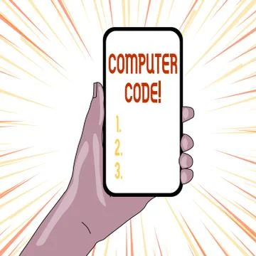 Text sign showing Computer Code. Conceptual photo Set of instructions forming a 스톡 일러스트
