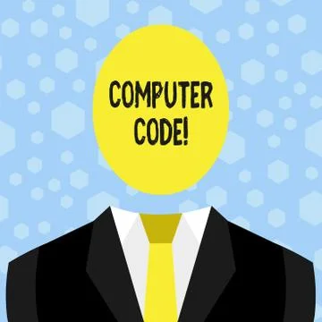 Text sign showing Computer Code. Conceptual photo Set of instructions forming a 스톡 일러스트