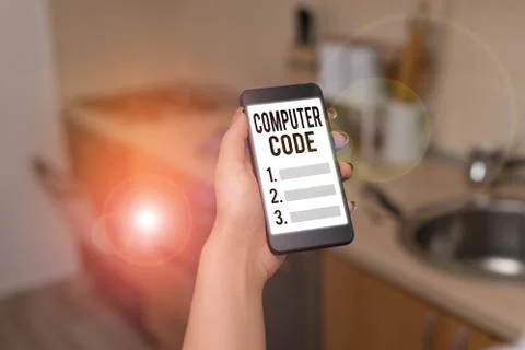 Text sign showing Computer Code. Conceptual photo Set of instructions forming a 库存照片