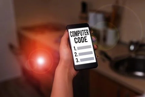 Text sign showing Computer Code. Conceptual photo Set of instructions forming a 库存照片