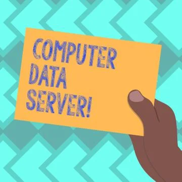 Text sign showing Computer Data Server. Conceptual photo Computer platform that Stock Illustration