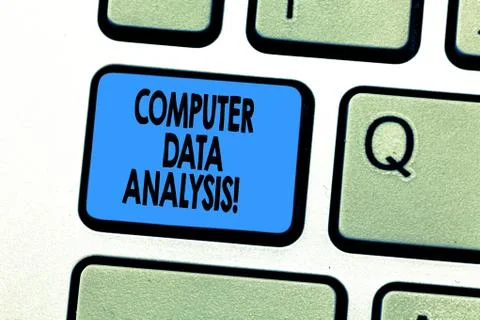 Text sign showing Computer Data Analysis. Conceptual photo using computer to Stock Photos