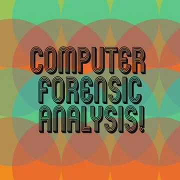 Text sign showing Computer Forensic Analysis. Conceptual photo evidence found in 스톡 일러스트