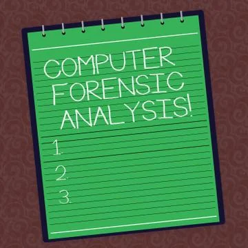 Text sign showing Computer Forensic Analysis. Conceptual photo evidence found in 스톡 일러스트
