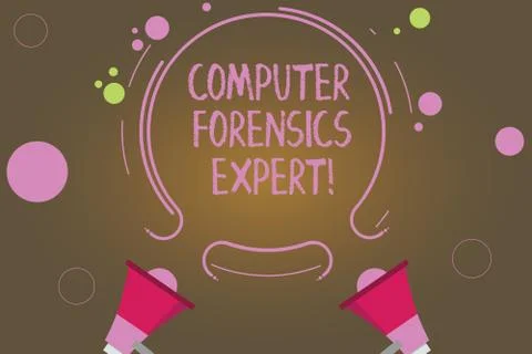 Text sign showing Computer Forensics Expert. Conceptual photo harvesting and イラスト素材