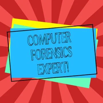 Text sign showing Computer Forensics Expert. Conceptual photo harvesting and イラスト素材