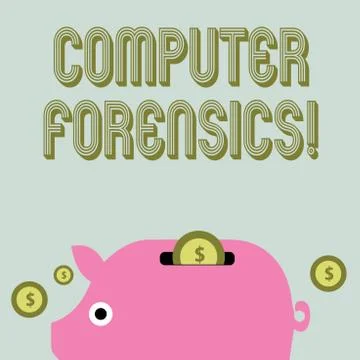Text sign showing Computer Forensics. Conceptual photo the investigative Illustrazione stock