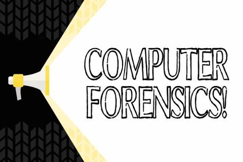 Text sign showing Computer Forensics. Conceptual photo the investigative Stock Illustration