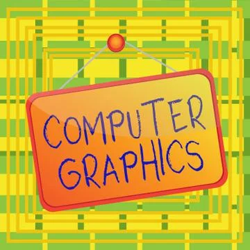Text sign showing Computer Graphics. Conceptual photo visual representations of Stockillustratie