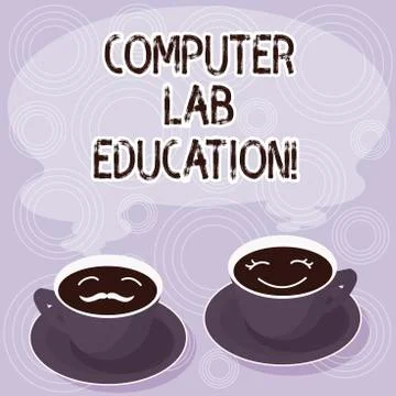 Text sign showing Computer Lab Education. Conceptual photo Room or space Stock Illustration