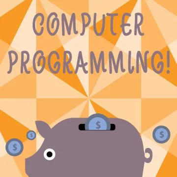 Text sign showing Computer Programming. Conceptual photo process that instructs Stock Illustration