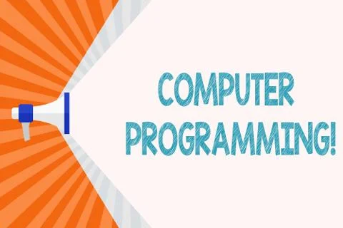 Text sign showing Computer Programming. Conceptual photo process that instructs Stock Illustration