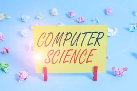 Text sign showing Computer Science. Conceptual photo study of both computer Stock-Fotos