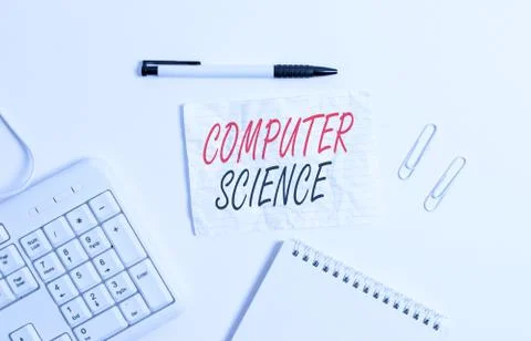 Text sign showing Computer Science. Conceptual photo study of both computer Stockfoto's