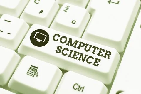 Text sign showing Computer Science. Business overview study of both computer 库存照片