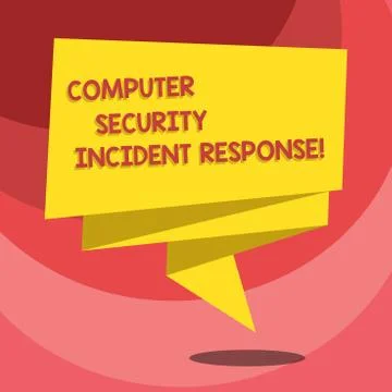 Text sign showing Computer Security Incident Response. Conceptual photo Stock Illustration