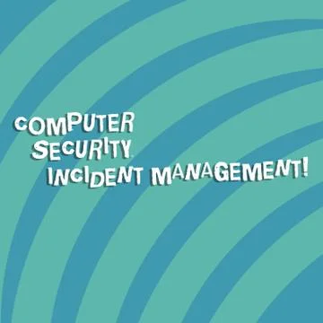 Text sign showing Computer Security Incident Management. Conceptual photo Safe Stock Illustration