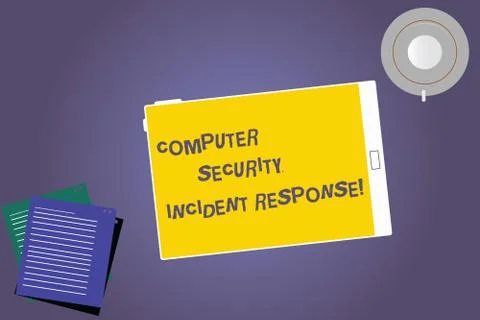 Text sign showing Computer Security Incident Response. Conceptual photo Stock Illustration