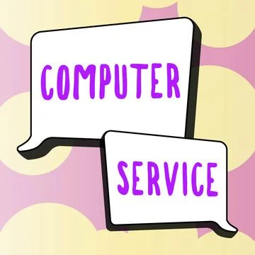 Text sign showing Computer Service. Concept meaning process of gathering Stock Illustration