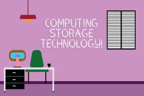 Text sign showing Computing Storage Technology. Conceptual photo collective Stock Illustration