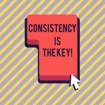 Text sign showing Consistency Is The Key. Conceptual photo by Breaking Bad Illustrazione stock