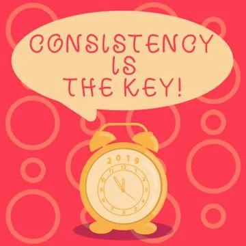 Text sign showing Consistency Is The Key. Conceptual photo by Breaking Bad Stock Illustration