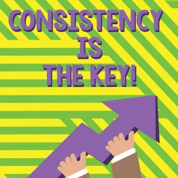Text sign showing Consistency Is The Key. Conceptual photo by Breaking Bad イラスト素材