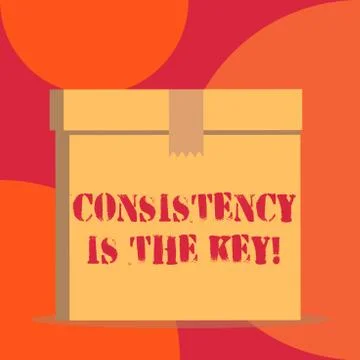 Text sign showing Consistency Is The Key. Conceptual photo by Breaking Bad 스톡 일러스트