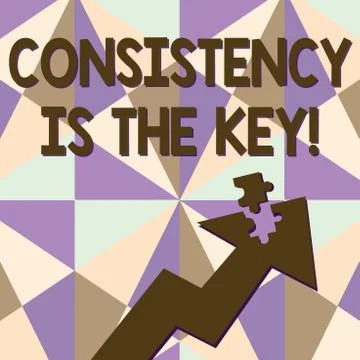 Text sign showing Consistency Is The Key. Conceptual photo by Breaking Bad Illustrazione stock