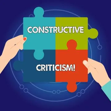 Text sign showing Constructive Criticism. Conceptual photo process of offerin Stock Illustration