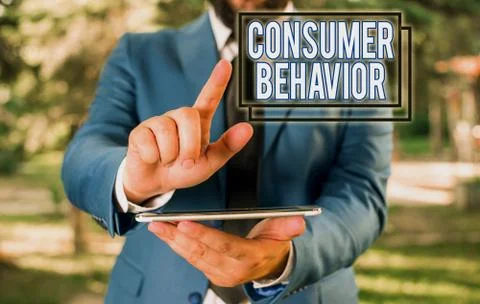 Text sign showing Consumer Behavior. Conceptual photo study of how individual Stock Photos