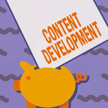 Text sign showing Content Development. Business showcase Specialized in Graphic Stock Illustration