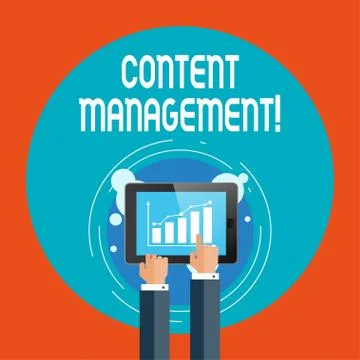 Text sign showing Content Management. Conceptual photo programs used to create 스톡 일러스트