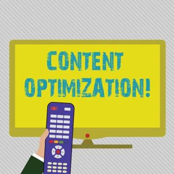 Text sign showing Content Optimization. Conceptual photo techniques to improve イラスト素材