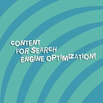 Text sign showing Content For Search Engine Optimization. Conceptual photo SEO Illustrazione stock