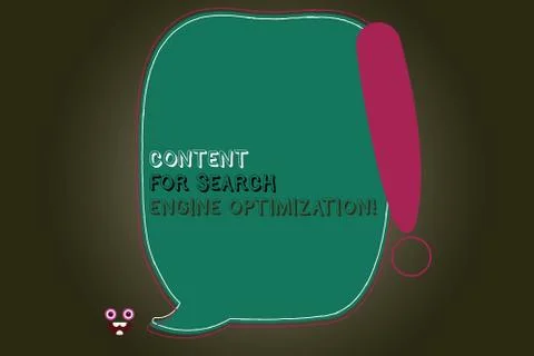 Text sign showing Content For Search Engine Optimization. Conceptual photo SEO Stock Illustration