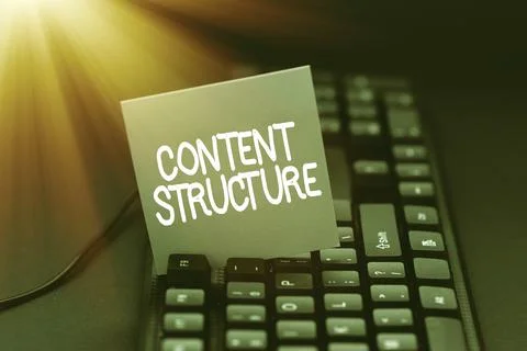 Text sign showing Content Structure. Word Written on information that is Photos