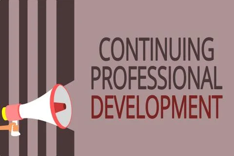 Text sign showing Continuing Professional Development. Conceptual photo track Stock Illustration