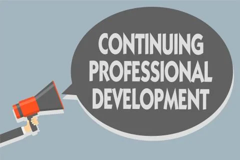 Text sign showing Continuing Professional Development. Conceptual photo track Stock Illustration