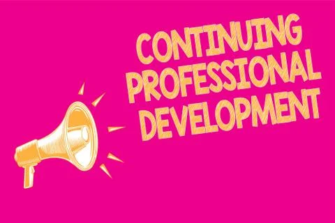 Text sign showing Continuing Professional Development. Conceptual photo track イラスト素材