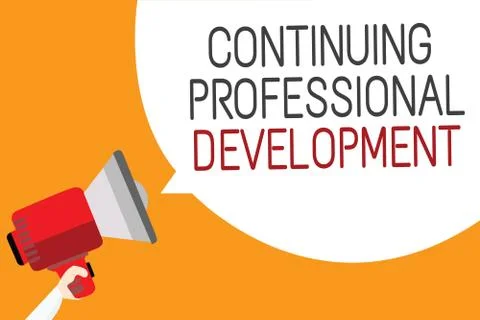 Text sign showing Continuing Professional Development. Conceptual photo track Stock Illustration