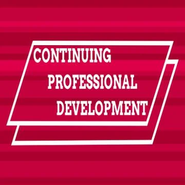 Text sign showing Continuing Professional Development. Conceptual photo tracking Stock Illustration