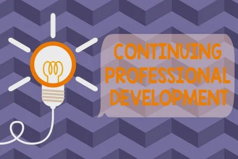 Text sign showing Continuing Professional Development. Conceptual photo tracking Stock Illustration